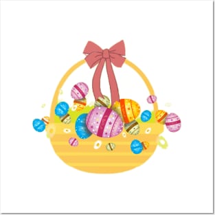 Easter Eggs Basket Posters and Art